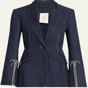Women's Navy Blazer with White Accents